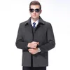 Grande taille 100 kg hommes Wollen manteau court automne hiver homme vêtements épaissir col à revers laine cachemire veste moyen âge pardessus