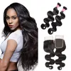 Indian Virgin Hair Extensions Straight Brazilian Hair Kinky Curly Human Hair Bundles With Closure 3pc Loose Wave Body Wave Water Deep Wave