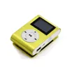미니 클립 MP3 플레이어 LCD 화면 FM 라디오 이어폰 소매 패키지 USB 케이블 지원 마이크로 SD TF 카드 무료 DHL