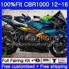 Injection Pour HONDA Shark poisson bleu CBR 1000RR 2012 2013 2014 2015 2016 273HM.63 CBR1000 RR CBR 1000 RR CBR1000RR 12 13 14 15 16 Carénages