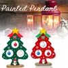 Ornamento per l'albero di Natale Mini biglietto di legno dipinto Regali di Capodanno per la decorazione natalizia da appendere alla porta di Capodanno