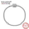 YHAMNI Originale Solido Argento 925 3mm Catena Del Serpente di Base Fit Regalo Braccialetto FAI DA TE Pendenti e Ciondoli Perline Braccialetti Braccialetti Gioielli Originali DHB004