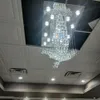 Nueva lámpara de araña de cristal grande con diseño de águila, lámpara de cristal moderna para sala de estar, luces grandes para vestíbulo de hotel