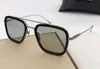 نظارة شمسية مربعة مربعة معدنية رمادية حماية الأشعة فوق البنفسجية الكلاسيكية نظارات الشمس Sonnenbrille النظارات الشمسية للرجال الجديد مع Box266s