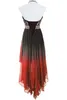 Sexy ombre halter kristallen prom dresses hi-lo gradiënt backless chiffon homecoming jurk cocktail avondfeest jurken QC1333