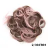 Women Tiara Satin Curly Messy Wavy Hair Bun Extension Elastic Hair Tie Hairpiece Wig Bands Fashion Scrunchie S1954