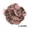 Donne Tiara Raso Ricci Disordinati Capelli Ondulati Estensione del Panino Elastico Cravatta Per Capelli Parrucchino Fasce Per Parrucca Moda Scrunchie S19542703057