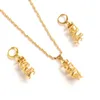 Collier de mode Ensemble d'oreille Femme Fête Gift Fine Thai Baht Solid Gold GF Dragon Collier Boucles d'oreilles BIJOURS SETS7136078