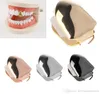 Métal Dent Or Argent Dentaire Grillz Haut Bas Hiphop Dents Caps Bijoux de Corps pour Femmes Hommes Mode Vampire Simple Dent Dents 4 Couleurs
