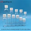 50 pcs 60 100 150 ml Vide Transparent En Plastique Pack à clapet Bouteille D'eau Cristal Clair Flip Top Cap Packaging284W