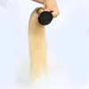 Human Hair Bundles 1PC ombre human hair virgin peruvian hair extensions 100g 8"--32"double weft,no shedding, tangle free