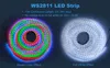 RGB LED 스트립 라이트 32.8ft WS2811 번지 프로그래밍 드림 컬러 디지털 LED 픽셀 라이트 24V 1,000 600 개 LED는 LED 무지개 효과를 쫓는