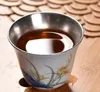 999 sterling silver orchid cup Jingdezhen master cup lotus root silver tea mug Japanese personal fighting cup
