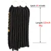 12" Soft Dreadlocks Crochet Braids Hair With color Line Goddess Faux Locs Synthetic Braiding Hair Extensions