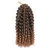 Malibob afro kinky curl virka flätor 8 tum jerry curl ombre kinky curl syntetic flätning hår 3 bitar lot9411340