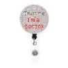 1 stc /5 stcs /10 stcs Medical Rhinestone Angel Nurse Doctor Pills intrekbare ID Badge Holder Reel voor Doctor Hospital