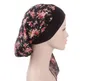 Nowe Kobiety Elegancki Król Kwiat Elastyczna Mesh Turban Chemo Cap Beanie Head Wrap Head Muzułmanin Szalik Dla Hair Loss Hat