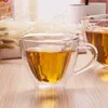 Dubbele wand glazen mok hartvormige 180 ml 240 ml koffie melk thee kopjes met handvat transparant glas mokken romantische geschenken thuis drinkgerei HHA1089