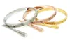 Braccialetti d'amore in acciaio al titanio 316L Braccialetti per donna Luxury full con bracciale in pietra cz puleiras love bangle gioielli moda uomo