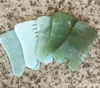 Natural Jade Stone Guasha Gua Sha Massagem Mão Voltar Pé Corporal Braço Braço Pente Forma Saudável Beleza Relaxamento Cure Massager Tool XB1