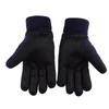 Gants de moto d'hiver pour hommes, gants résistants au froid, laine, tricot, noir, marron, gant en peau de porc pour cadeau