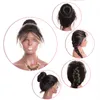Parrucca anteriore in pizzo dritto serico Parrucche piene in pizzo brasiliano per capelli umani vergini per le donne Colore naturale7394844