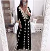 Verão Vestidos Muçulmanos Árabe Islamic Dubai Kaftan Abaya Médio Oriente Marroquino Kaftan Vestido Indonésia Turquia Femme Casual Robe