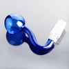 Bangers nails bowls 14.4 mm male joint curved glass for smoking hookah Bong recycler dab rig glass water pipes free shipping random color