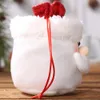 Christmas Decorations Lovely Portable Drawstring Candy Apple Bag Snowman Elk Santa Pouch Tree Decoration1