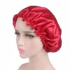 Neue 58 cm Mode Frauen Satin Nacht Schlaf Kappe Dusche Caps Haar Motorhaube Hut Seide Kopf Abdeckung Breite Elastische Band