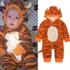 Baby ragazzi tigre Con cappuccio pagliaccetto del fumetto infantile Animal Tute 2019 Primavera Autunno Boutique Fashion bambini arrampicata vestiti B11