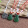 Hot koop guanyin hanger imitatie groen jade boeddha ketting glazen ornament djn587 mix order pendel kettingen sieraden