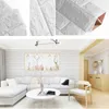 10 unids 3D Etiquetas de pared de la pared imitación ladrillo dormitorio decoración impermeable fondo de pantalla autoadhesivo para sala de estar cocina TV telón de fondo decoración