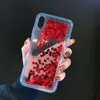 NEW ХОРОШЕЙ ЛЮБВИ Liquid Case Dynamic Glitter Star Quicksand Мягкий силиконовый чехол для iPhone 6 6S 7 8 Plus Love Heart Bling Case