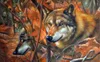 3D壁紙現代のミニマリストの森の狼のHD動物の壁紙屋内テレビの背景壁の装飾壁画の壁紙