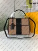 N41073 Bond Street Bb Debriyaj Tuval Üst Saplama Hesger Kadınları Orijinal Deri Tasarımcı Çanta Crossbody Omuz Çantası Çanta