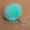 8cm Faux Fur Ball Keychain Pompom Fluffy Lovely Key Chain KeyRing Cute Pom Pom Porte Clef For Women Bag Charm Toys gift