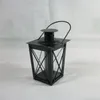 Metal Candle Holder Small Iron Lantern Shaped Candle Holders Black White Color