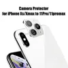 100PCs för iPhone X XR XS Max Camera Lens Protector Andra Ändra till för iPhone 11 Pro Max Kamera Skydd Härdad Glaslins