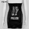 Fqlwl Faxu Latex Pu Leather Skirt For Woman Zipper Black/high Waisted/pencil Skirts Womens Autumn Wrap Sexy Mini Skirt Female MX190714