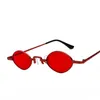 작은 세련된 디자이너 타원형 선글라스 여성용 금속 프레임 패션 여성 안경 클래식 스트리트 아이 워아 oculos de sol
