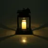 Traditional Solar Power LED Hang Light Outdoor Lantern Candle Effect Night Light for Garden Patio Deck Yard Fence Driveway Lawn7643557