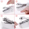 Portable Mini Hand Sewing Machine Household Cordless Electric Stitch Needlework Set for Quick Repairs DIY Clothes Stitchin