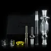 Nector Collectors Kit Dab Straw Mini Hand Pipes Water Pipe with Titanium Nail Glass Nector Collector Set 14mm 19mm Joint NC01