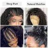 Deep Curly 360 Lace Front Human Hair Wigs 250 Density 13x6 Lace Frontal Wig Brazilian Short Bob Lace wig1030508