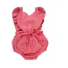 Çocuklar Giysileri Bebek Çiçek Baskılı Fırfır Tulum Aşk Kalp Tulumlar Bebek Yaz Kolsuz Onesies Bodysuit Boutique Tırmanış Giyim CYP471