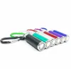 Portable Mini LED ficklampa Torches Focus Zoom ficklampa med karabiner ring nyckelringar Aluminium Alloy Outdoor Torch Free Shipping