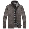 Fashion-New Cardigan Mens Cardigans Knitwear Zipper Swetry Ciepłe Polar Bluza Bluza Casual Bluzy na jesień Zima