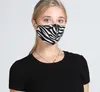 Elegante maschera per il viso in cotone con stampa animalier, leopardo, ghepardo, zebra, mimetico, doppio strato, copri bocca, lavabile, riutilizzabile