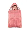 Bébé Couverture Tricoté Crochet Bouton Sac De Couchage Enfants Toddler Sleep Sack Poussette Wrap Hiver Chaud Épais Couverture pour Filles Garçons Cadeaux C1585